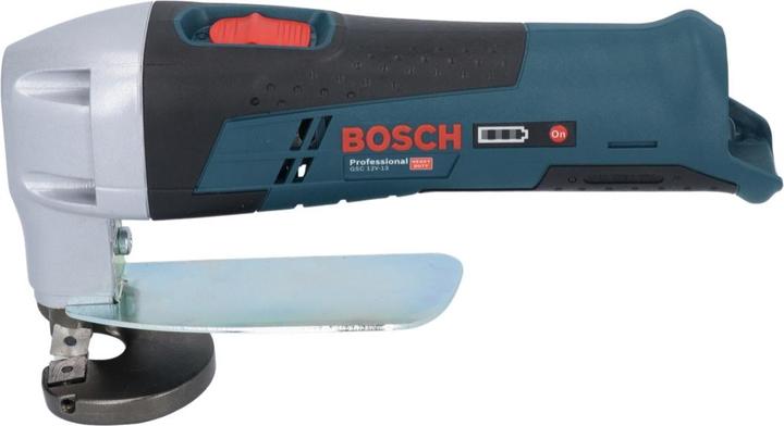 Produktbild Bosch Professional Bosch GSC 12V-13 Akku Blechschere 12V mit Sechskantstiftschlüssel 12V + 2x Akku 6,0 Ah + Schnelllade