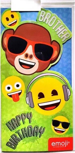 Actual product image Emoji Brother Happy Birthday Greetings Card