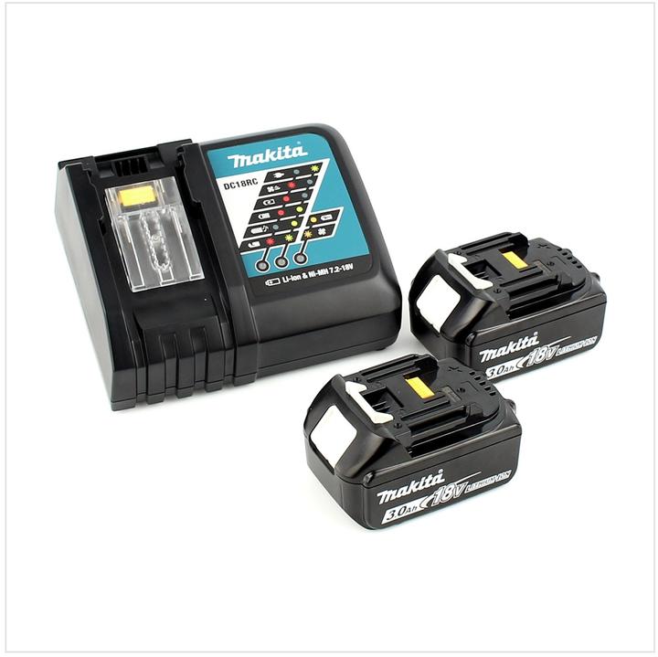 Actual product image Makita DDF 484 RFJ cordless drill driver brushless 18V 54Nm + 2x batteries 3,0Ah + charger in Makpac (Rechargeable battery operated)