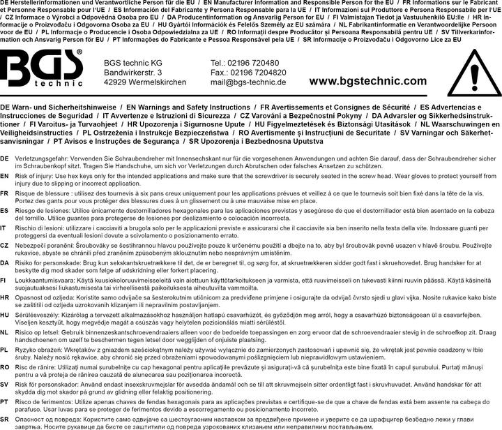 Produktbild BGS Schraubendreher | Innensechskant 4 mm | Klingenlänge 100 mm (Innensechskant)