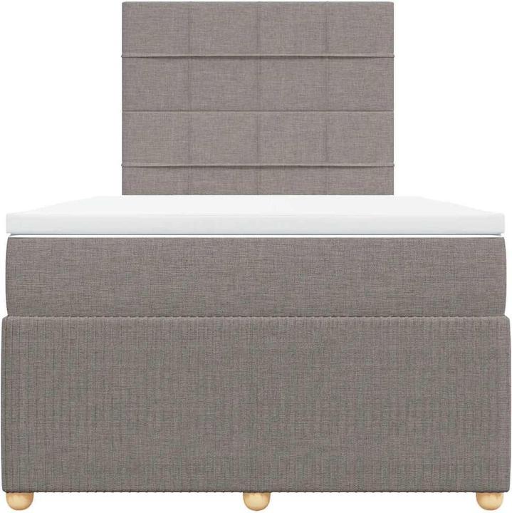 Produktbild VidaXL Boxspringbett Einzelbett Polsterbett Bett Matratze Taupe 80x200cm Stoff (80 x 200 cm, 80 x 200 cm)