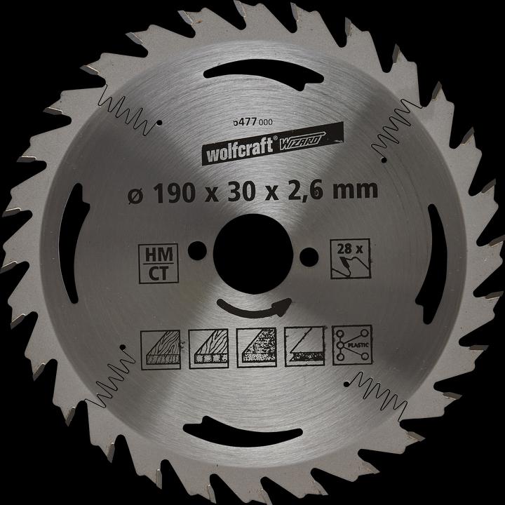 wolfcraft wolfcraft 1 Kreissägeblatt HM, 28 Zähne ø190mm