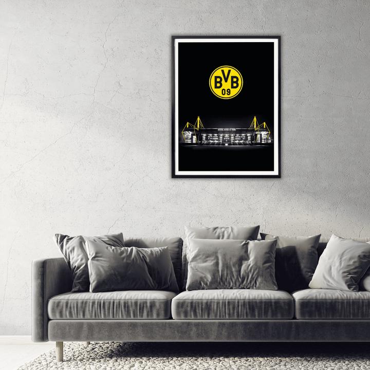 Actual product image Borussia Dortmund BVB Signal Iduna Park by night emblem (80 x 100 cm)