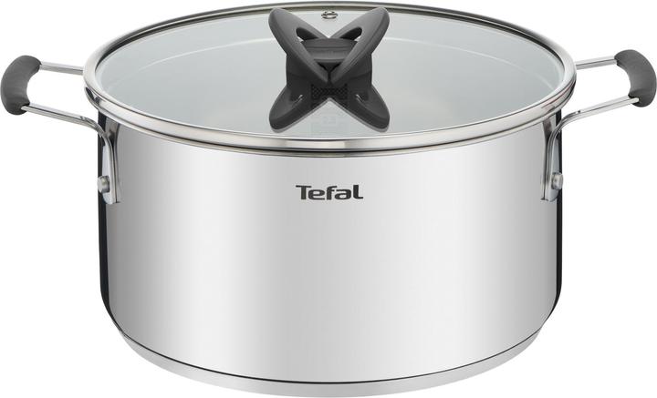 Actual product image Tefal OptiSpace - Pan set - 4-piece (kookpan 18 & 20 cm, koekenpan 24 & 28 cm) (24 cm, Pan set + pot set, Stainless steel)