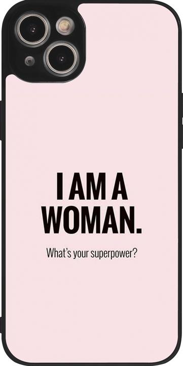Actual product image PhoneLook Coque Silicone rigide noir I am a woman (Apple iPhone 14 Plus)