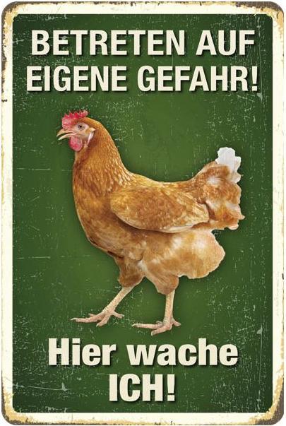 Puag Je veille ici - Coq (20 x 30 cm)