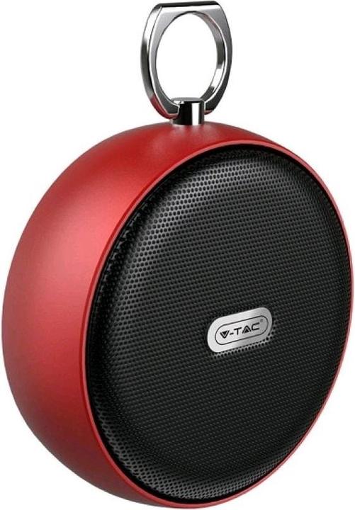 Produktbild V-TAC VT6211 Tragbar Bluetooth Lautsprecher Micro USB High End Kabel 800mah Batterie Rot (Akkubetrieb)