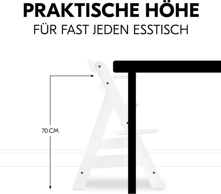 Produktbild Hauck Hochstuhl Alpha Plus White im Sparset - inkl. Sitzkissen Hochstühle (Hochstuhl)