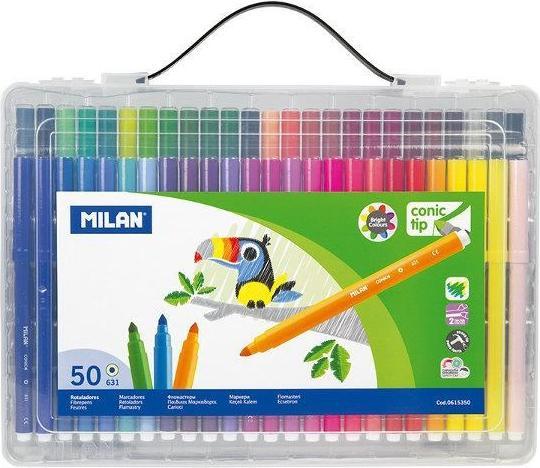 Image du produit Flamastry 50 kolorów w plastikowej walizce (197579) (Zestaw kolorów, 50 x)