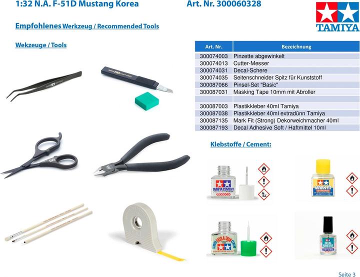 Actual product image Tamiya North American F-51D Mustang Korean War