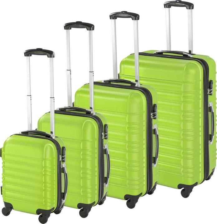 Immagine prodotto tectake Set di valigie rigide (106 l, Bagaglio a mano (fino a 50 litri), M (50 - 90l), L (90 - 115l))