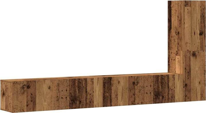 Produktbild VidaXL 3-tlg. TV-Schrank-Set Wandmontage Altholz-Optik Holzwerkstoff (100 x 30 x 30 cm)
