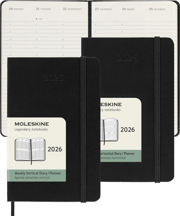 Image du produit Moleskine Agenda de poche Hard Cover Weekly (90 x 140 mm, Anglais)