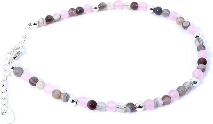 Balibay Medea (Rosenquarz, Edelstein, 925 Sterling Silber, Achat, 26 cm)