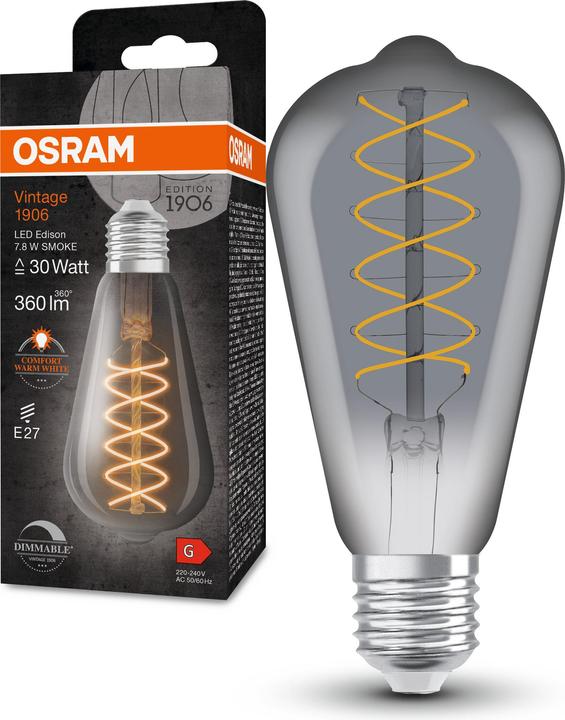 Image du produit Osram Lampe LED vintage (E27, 7.80 W, 360 lm, 1 x, G)