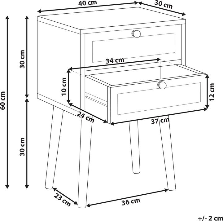 Actual product image Beliani Butte (40 x 30 x 60 cm)