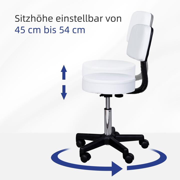 Produktbild Homcom Rollhocker mit Lehne