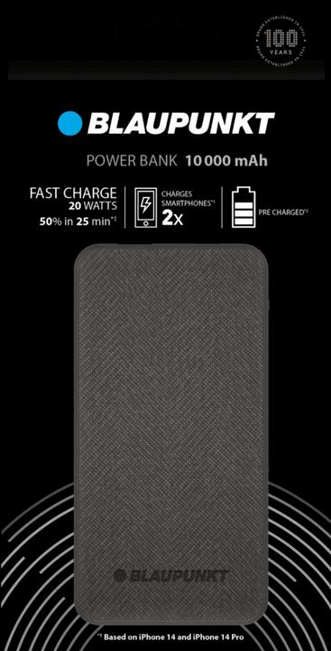 Produktbild Blaupunkt Powerbank 10000 mAh (10000 mAh, 20 W, 37 Wh)