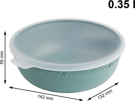 Produktbild Rotho 4er Set Schüssel 0,35 l mit Deckel TRESA (4 x)