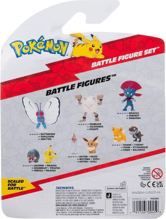 Produktbild Jazwares Pokémon Battle Figure Set Figuren 3er-Pack Plinfa, Traunfugil, Magmar 5 cm