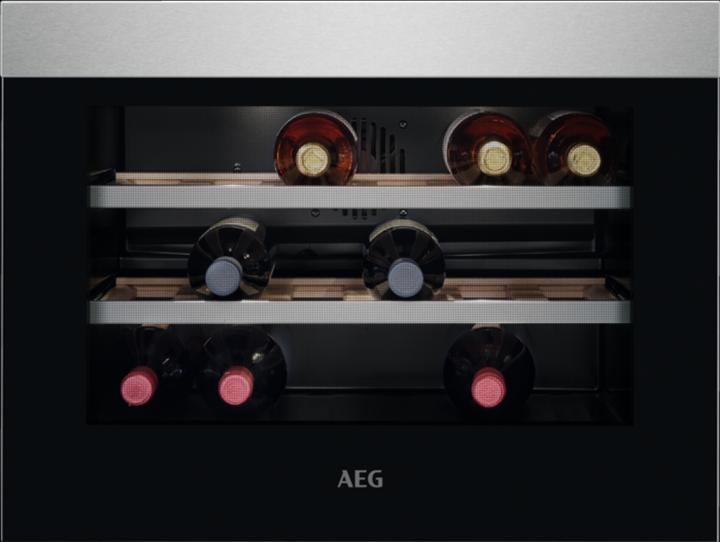 Produktbild AEG Kompakter Weinkühlschrank / Touch-Bedienung / Temperaturanzeige / bis zu 18 Flaschen KWK884520M