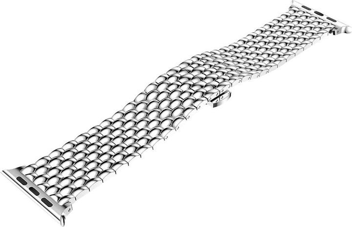 Produktbild PhoneLook Edelstahlarmband mit kleinen Einzelngliedern in Wabenform 38mm / 40mm / 41mm (41 mm, 38 mm, 40 mm, Aluminium)
