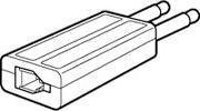 Actual product image Poly Adapter cable K-Plug adapter 6.3mm jack to 4/4 western jack