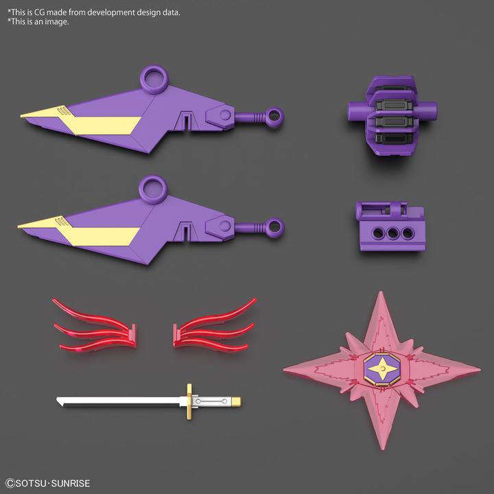 Actual product image Bandai GUNDAM - SD Gundam Cross Silhouette F-Kunoichi Kai - Model Kit