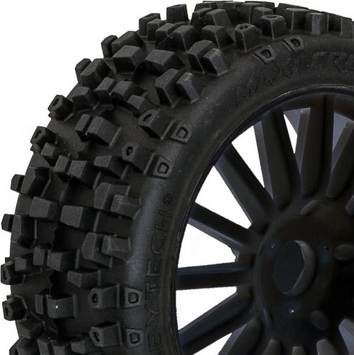 Produktbild Hobbytech Kompletträder MAXI CROSS Buggy Schwarz, 1:8