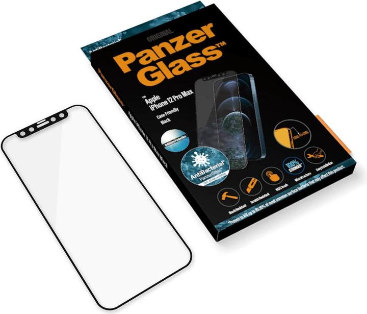 Actual product image PanzerGlass Case Friendly Black AB (1 Piece, Apple iPhone 12 Pro Max)