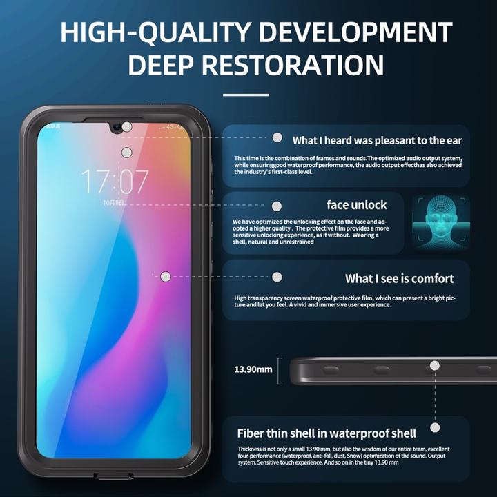 Image du produit Redpepper Samsung Galaxy A55 - IP68 SAM Series Wasserdichtes Outdoor Case, schwarz (Samsung Galaxy A55)