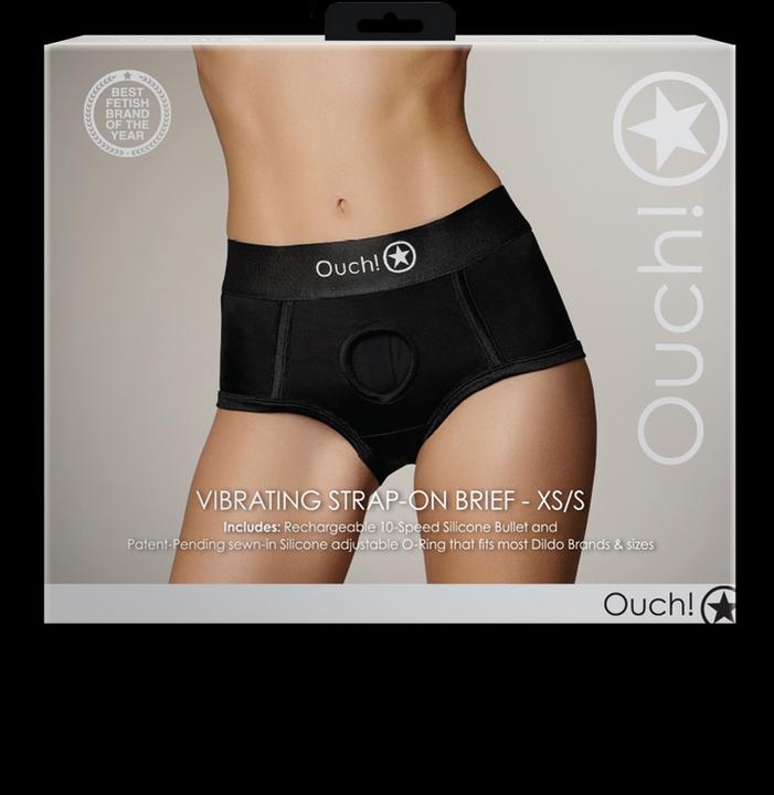 Produktbild Ouch! Vibrating Strap-on Brief - XS/S