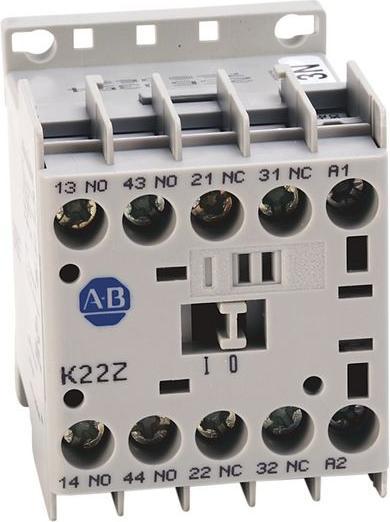Produktbild Allen Bradley IEC-Miniatur-Steuerrelais 3 Schliesser / 1 Öffner AC 24V 10A Schraubklemme 700