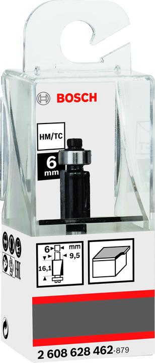 Actual product image Bosch Professional Zubehör Flush milling cutter 6 mm. D1 9.5 mm. L 12.6 mm. G 56 mm