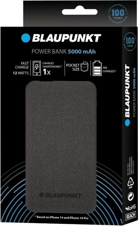Productafbeelding Blaupunkt Powerbank 5000 mAh (5000 mAh, 12 W, 12 Wh)