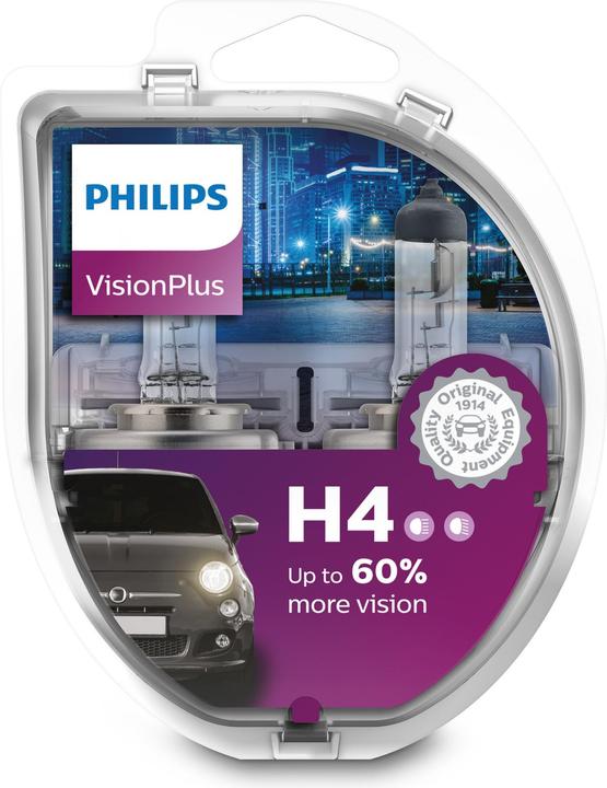 Actual product image Philips VisionPlus 12342VPS2 Vehicle Headlight Lamp (H4)