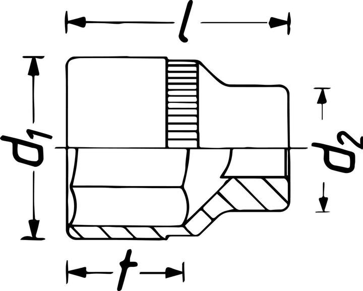 Produktbild HAZET Steckschlüsseleinsatz ∙ Doppelsechskant 1000AZ-1.1/8 ∙ Vierkant20 mm (3/4 Zoll) ∙ Aussen Doppe…