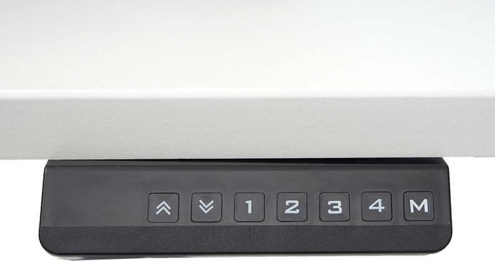 Produktbild Swisshandel24 3in1 Schreibtisch, Computertisch, 120° elektrisch höhenverstellbar weiss, grau