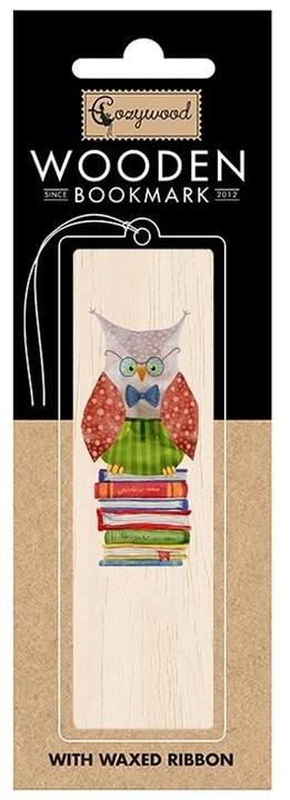 Cozywood Lesezeichen aus Holz Eule
