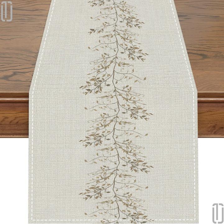 Actual product image Alopini 1 Tischläufer mit Frühlingsblumenmuster – 100 % Polyester, maschinengefertigt, vielseitig für den