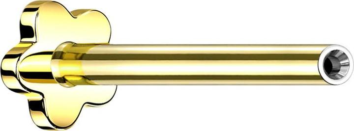 Image du produit Star Piercing Micro Threadless tige Labret fleur dorée (sans laiton)