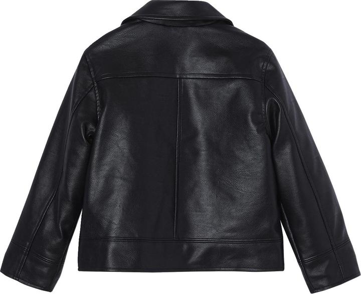 Vertbaudet Mädchen Bikerjacke aus Lederimitat mit Recycling-Polyester