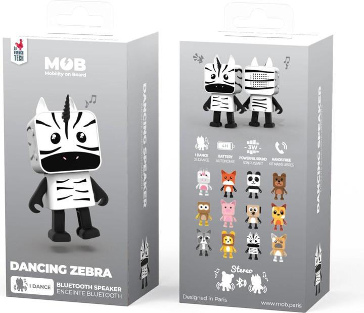 Image du produit Mobility on Board Dancing Animals speaker Zèbre (4 h, Fonctionnement sur batterie)