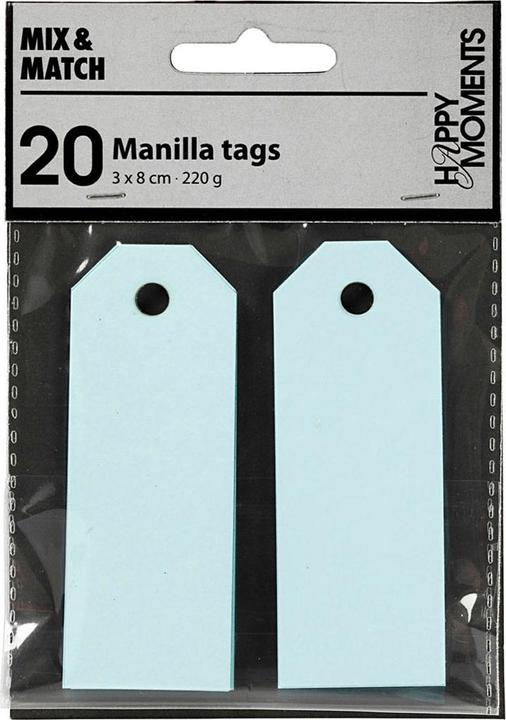 Produktbild Creativ Company Manila-Etiketten Hellblau, 20 Stk. (Geschenkfolie, 20 x)