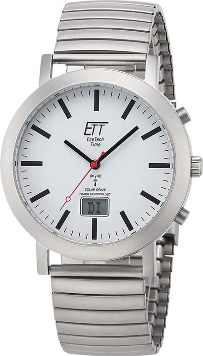 Image du produit ETT EGS-11580-11M Montre Homme tirée par un bracelet solaire radio-piloté 41mm 5ATM (Montre radio-pilotée, Montre numérique, Montre analogique, 41 mm)