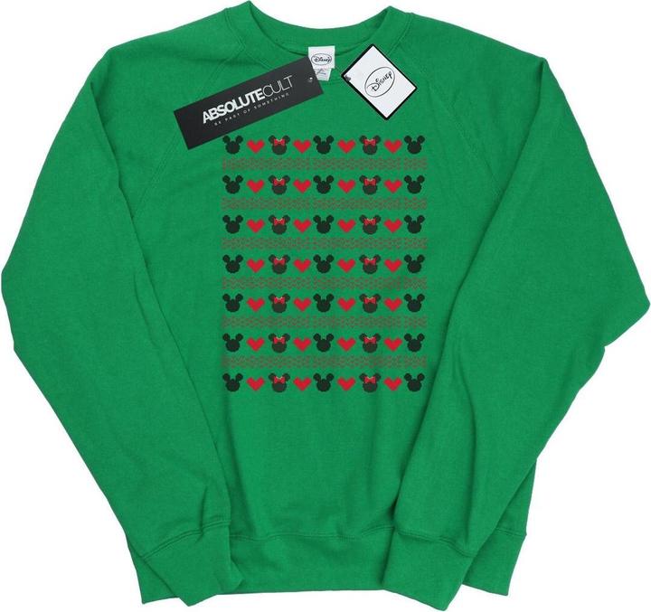 Disney Mickey And Minnie Christmas Hearts Sweatshirt (XXL)