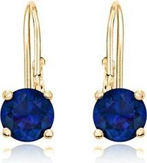 JVD Gentle gold-plated earrings withue zircons SVLE0620XH2GM00 - Dimension: 1.4 x 0.7 cm