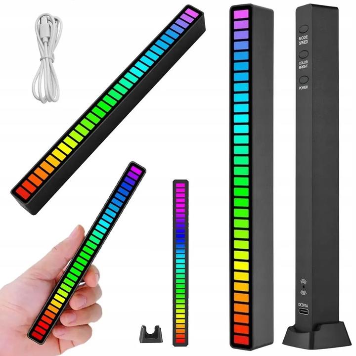 Actual product image Extralink | RGB USB LED lamp | sound reaction, battery strip, black