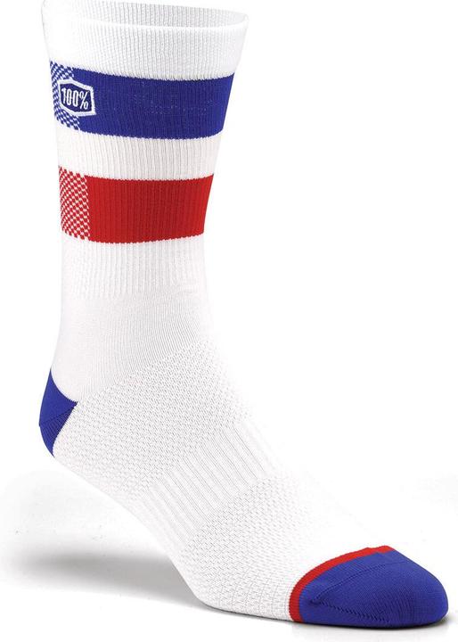 100% CASUAL Unisex Flow Performance Socken, weiss, M (L/XL, S/M)