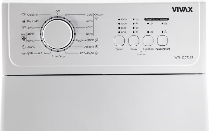 Actual product image Vivax WTL-120715CB (7 kg, Upwards)